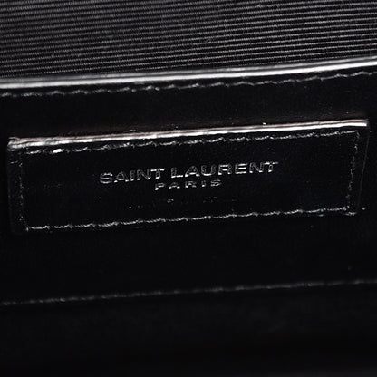 Saint Laurent Grain De Poudre Textured Mixed Matelasse Medium Triquilt Monogram Satchel Earth 6 of 7