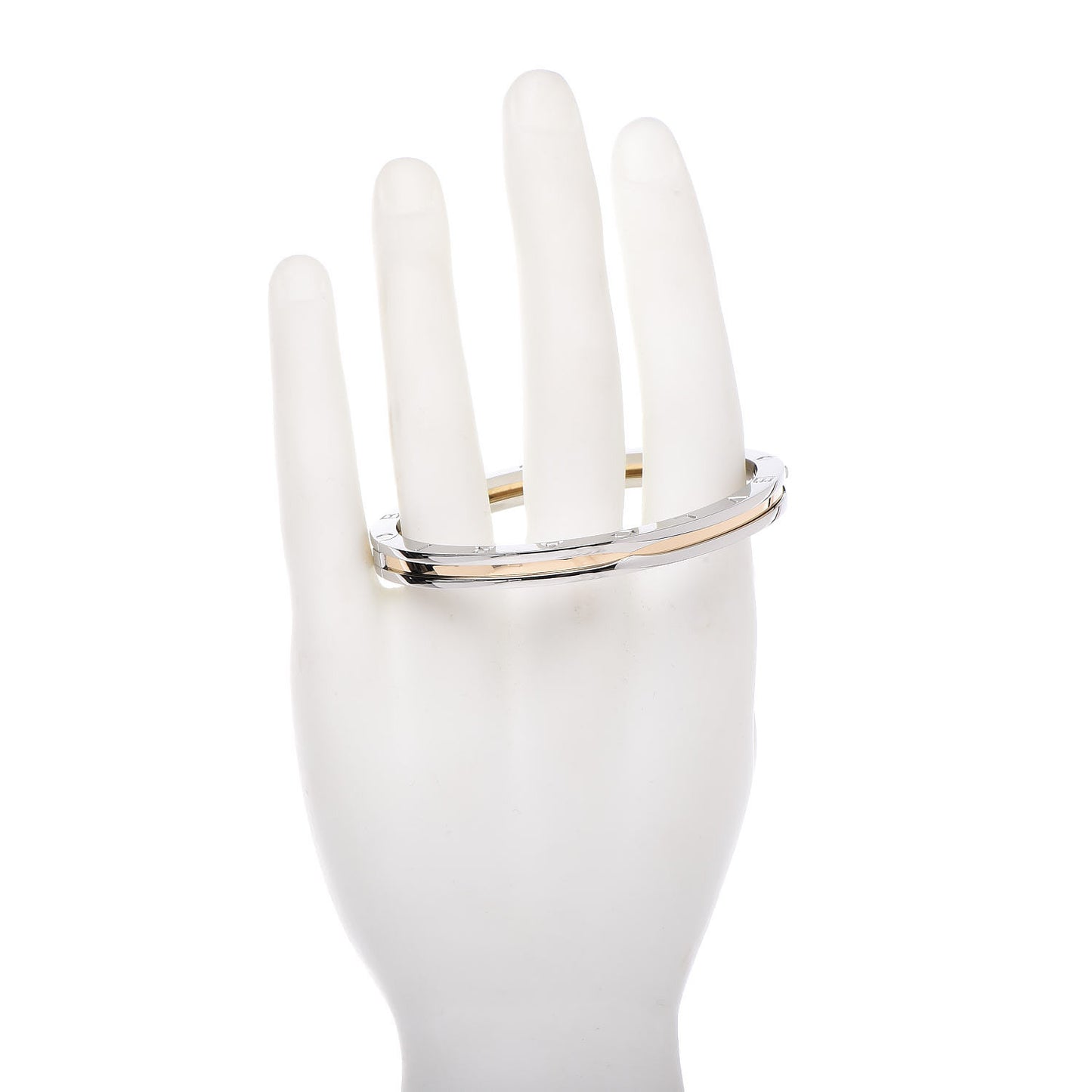 18K Yellow Gold Stainless Steel B.Zero1 Bangle Bracelet
