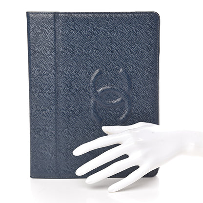 Chanel Caviar Timeless CC iPad Case Blue 2 of 10