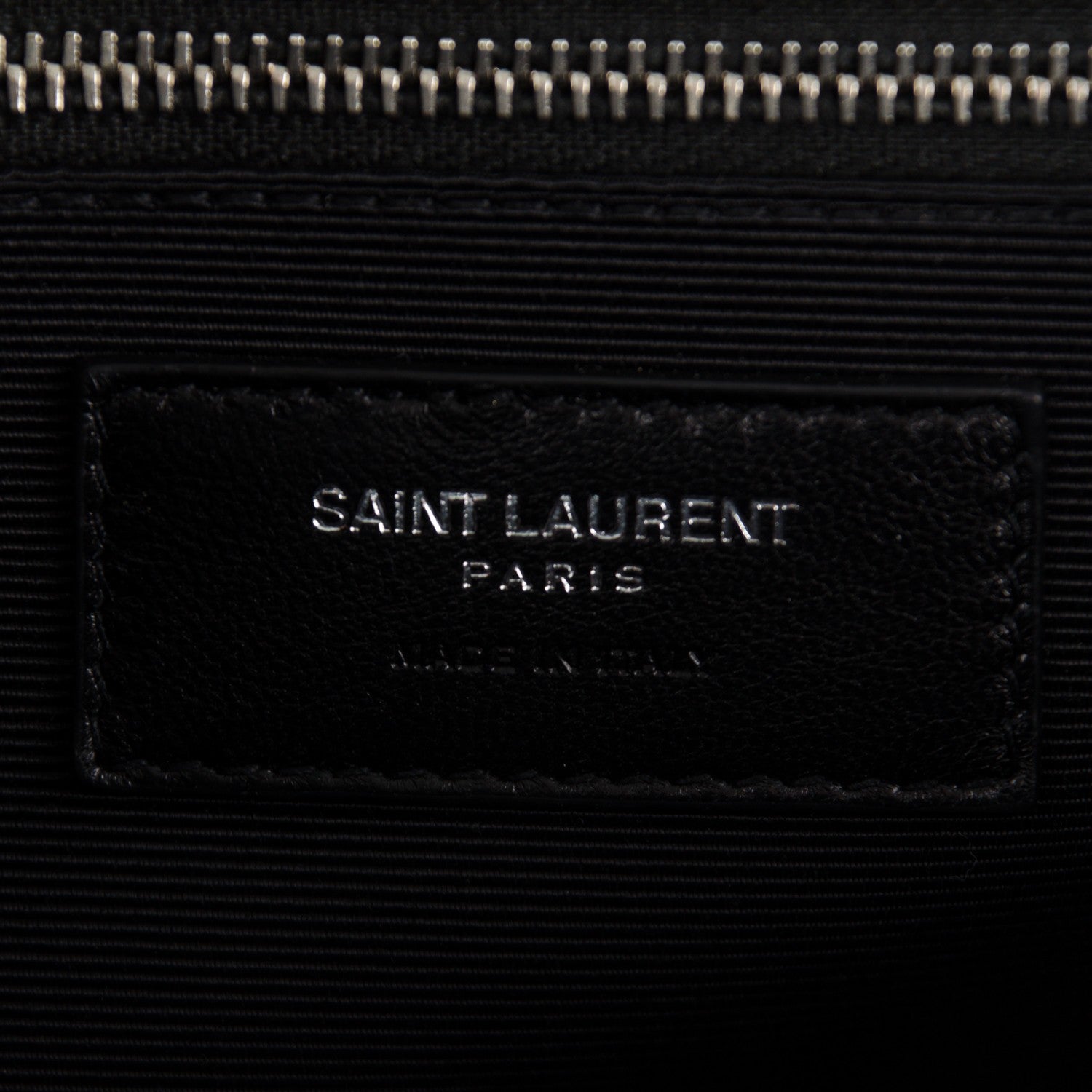 Saint Laurent Grain De Poudre Mixed Matelasse Large Triquilt Monogram Satchel Deep Marine 7 of 8