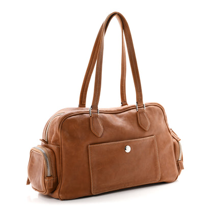 Miu Miu Nappa Aviator Pocket Top Handle Bag  Rovere 3 of 9