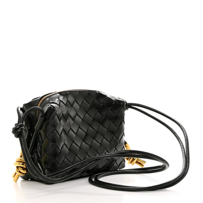 Bottega Veneta Polished Patent Intrecciato Knot Small Loop Camera Bag Raintree 2 of 9
