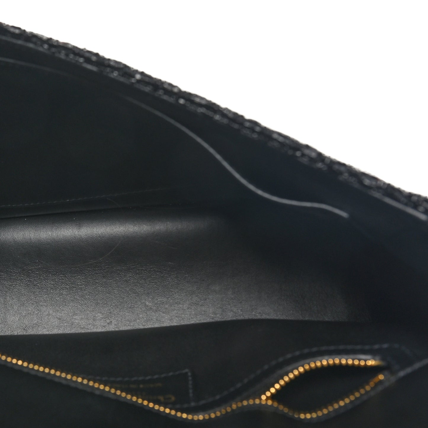 Beaded Checkered Medium Caro Bag Black