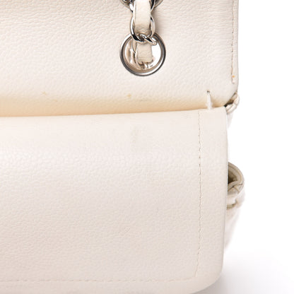 Chanel Caviar Quilted Medium Double Flap White 19 of 29