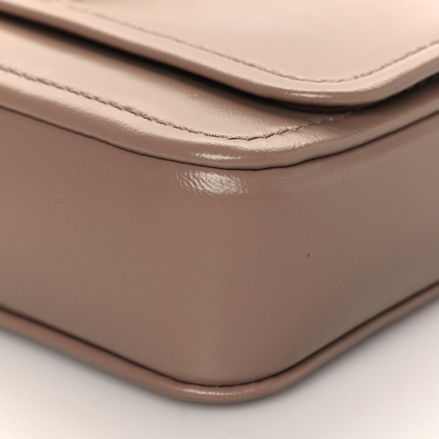 Lambskin Mini The Glam Shot Bag Dusty Beige