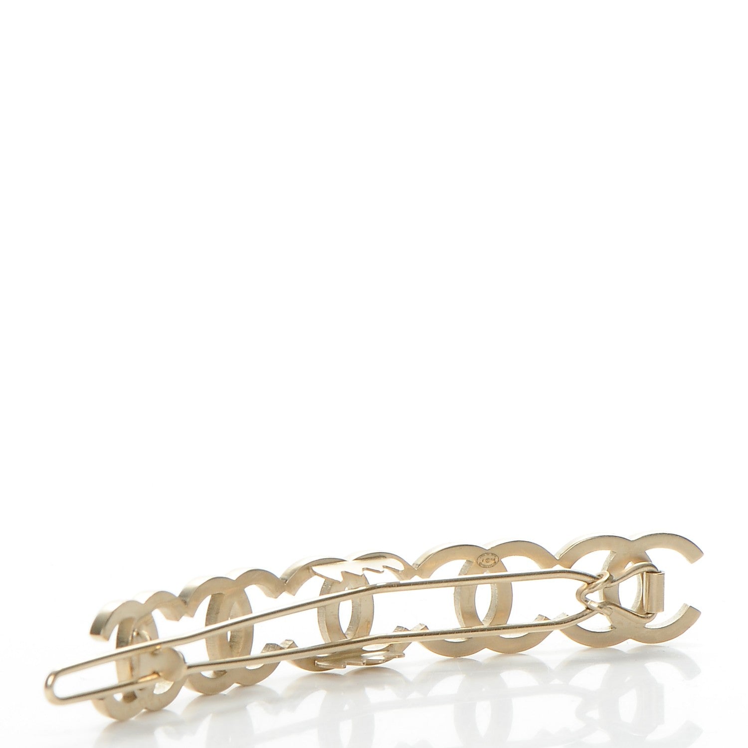 Chanel Metal CC Hair Clip Barrette Gold 2 of 5