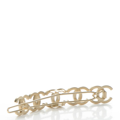 Chanel Metal CC Hair Clip Barrette Gold 2 of 5