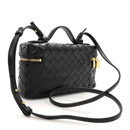 Bottega Veneta Calfskin Intrecciato Bang Bang Vanity Case Black 3 of 9