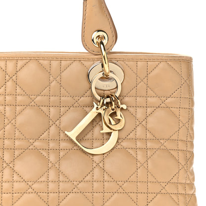 Christian Dior Lambskin Cannage Small Soft Lady Dior Beige 8 of 15