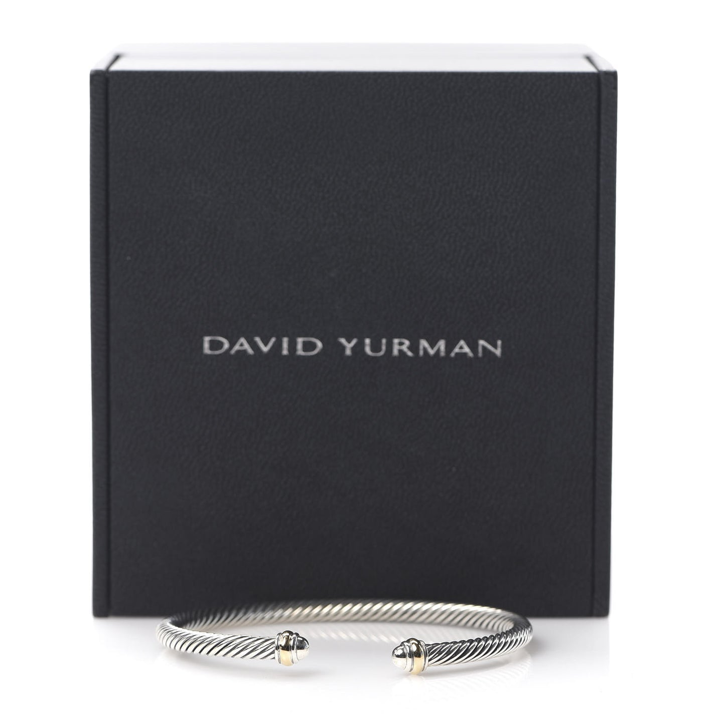 Sterling Silver 18K Yellow Gold 4mm Cable Classics Bracelet