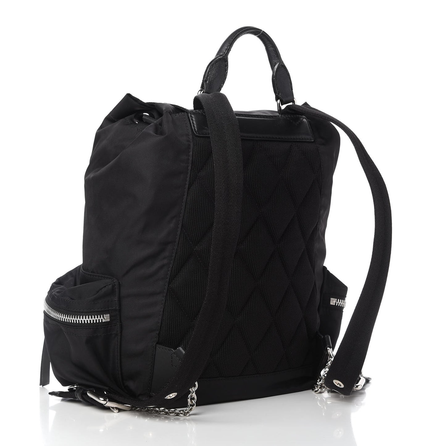 Nylon Medium Rucksack Backpack Black