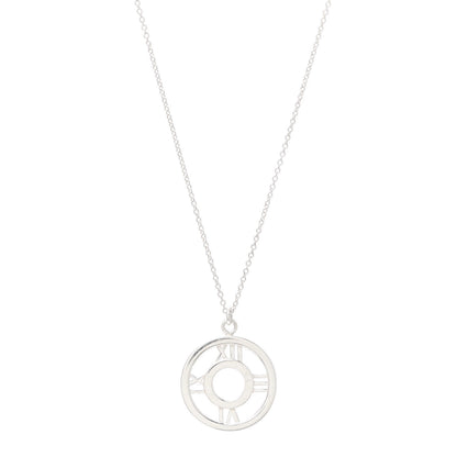 Tiffany Sterling Silver Medium Atlas Open Pendant Necklace 1 of 5