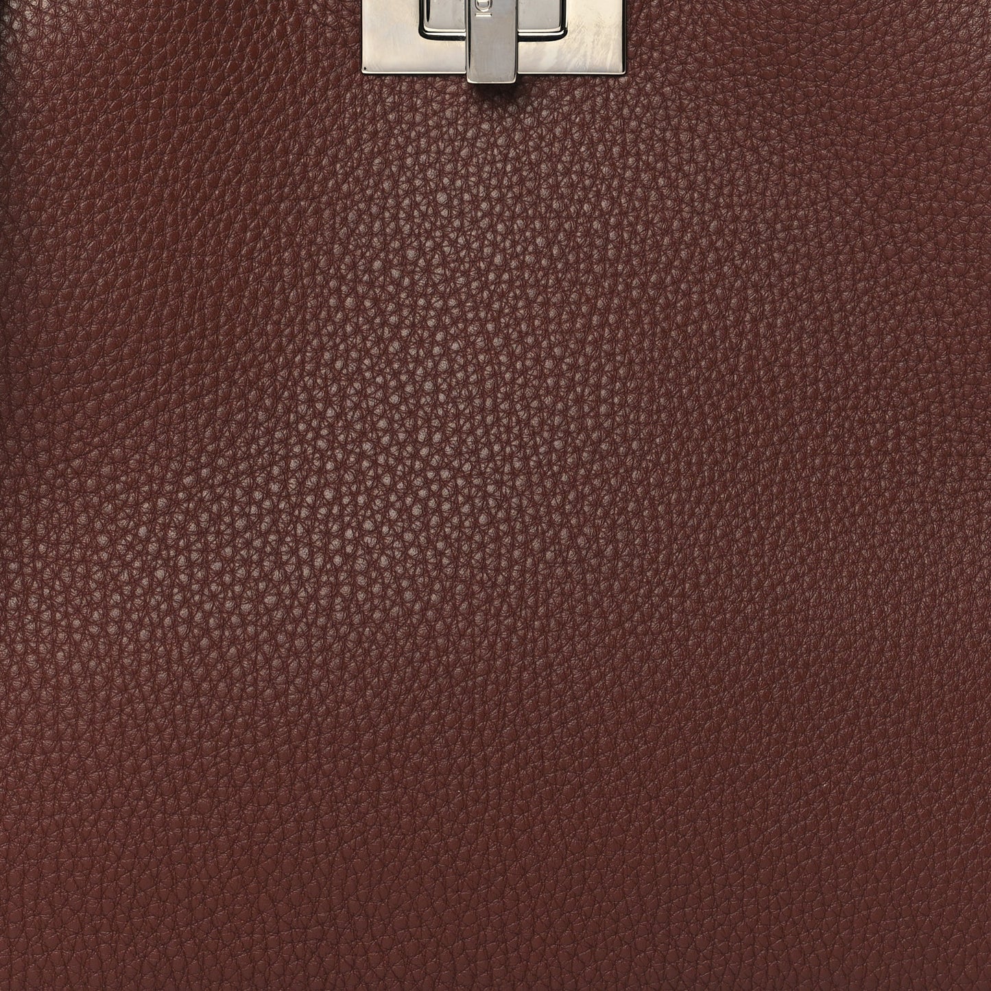 Cuoio Romano Vitello Cover Glazed Fabric Bi-Color FF 1974 Mini Peekaboo I SEE U Satchel Ghianda Grezzo