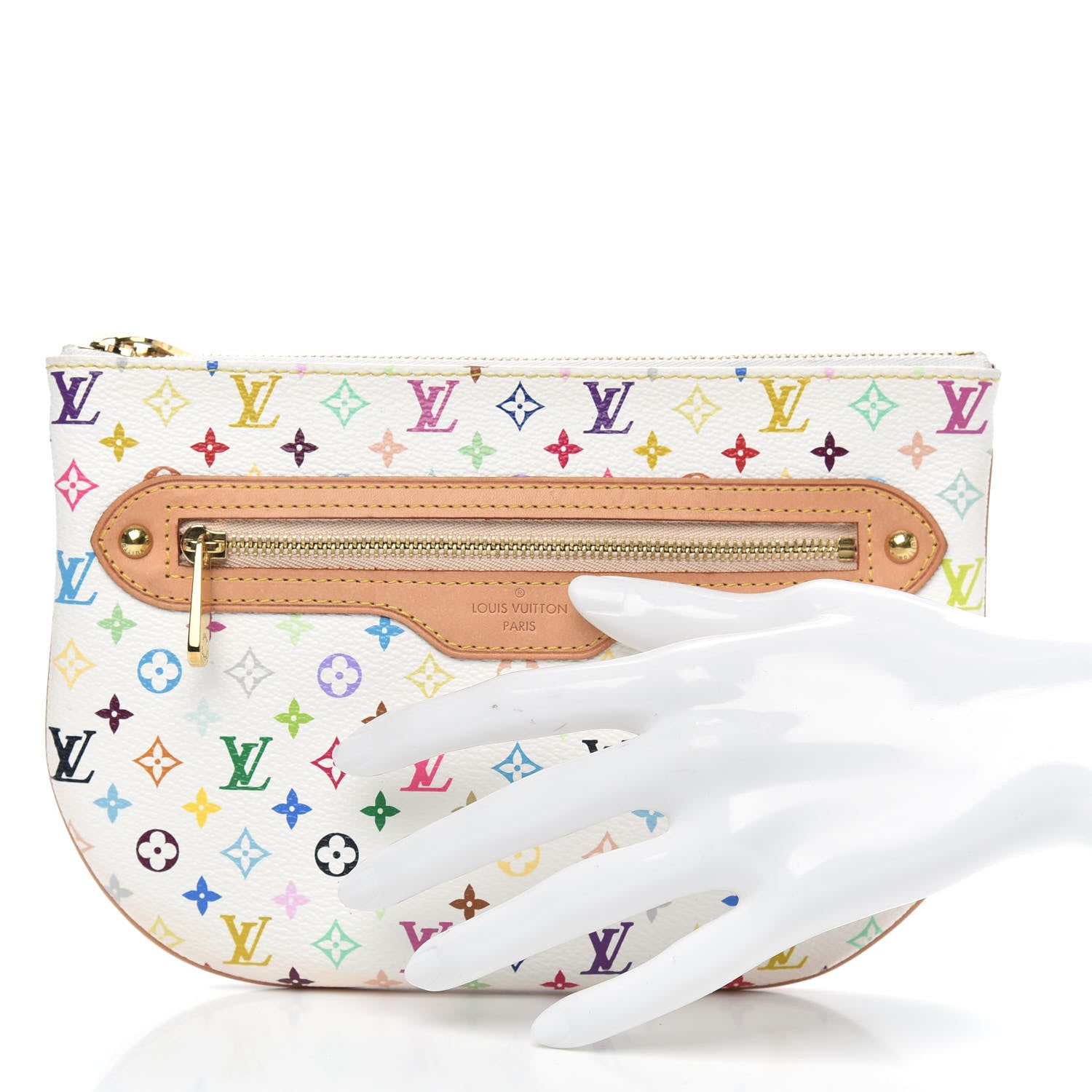 Louis Vuitton Monogram Multicolor Pochette Plate GM White 2 of 8
