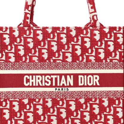 Christian Dior Oblique Small Book Tote Burgundy Multicolor 8 of 10