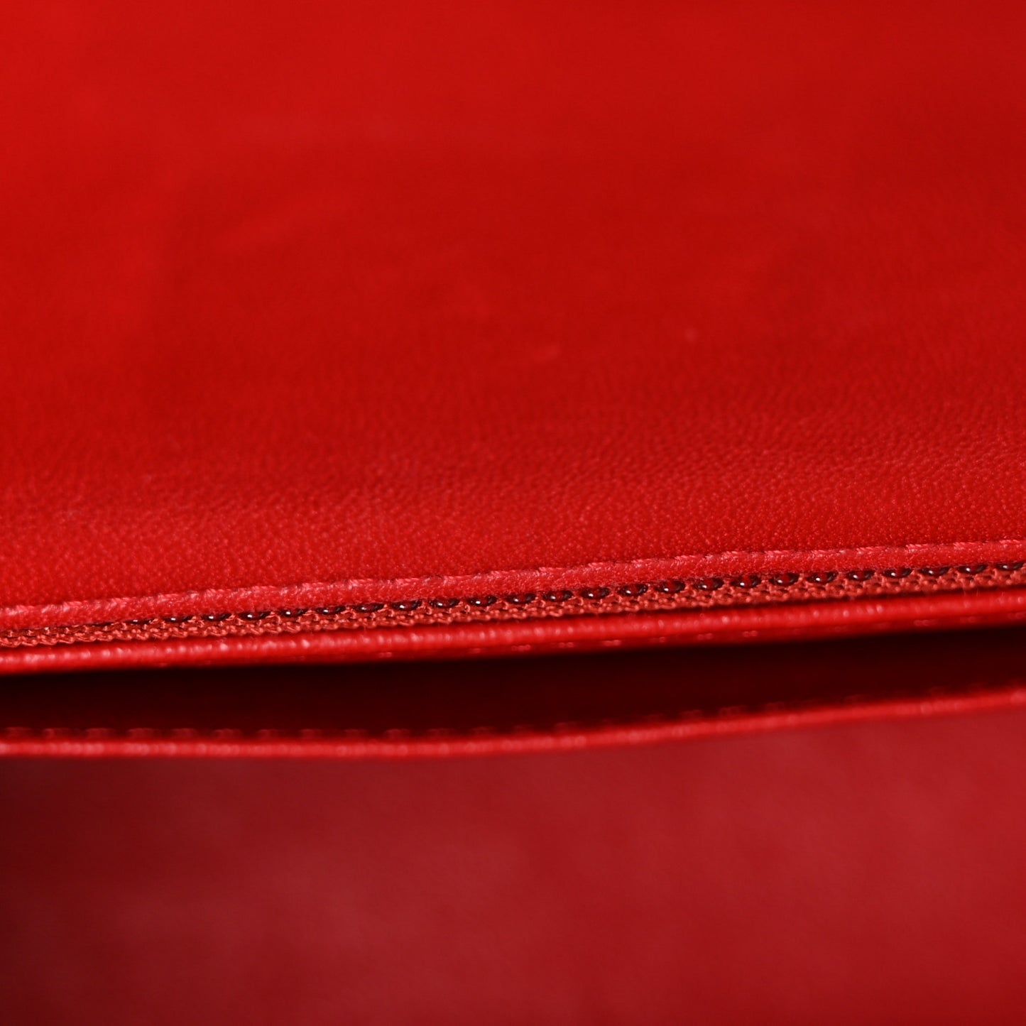 Lambskin Quilted Mini Rectangular Flap Red