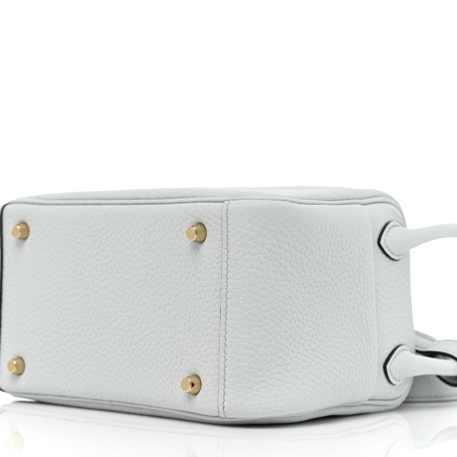 Hermes Taurillon Clemence Mini Lindy 20 Bleu Pale 7 of 8