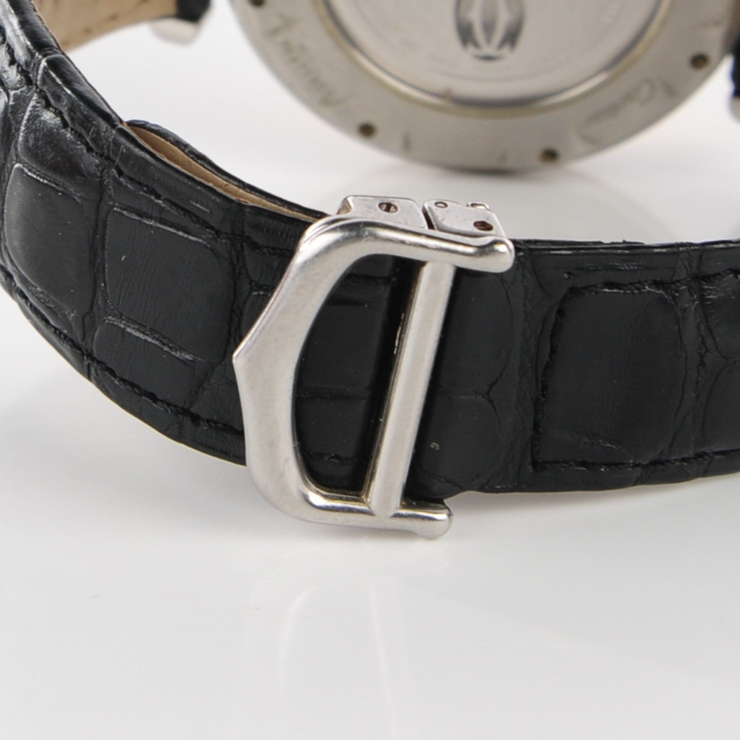 Cartier Stainless Steel 18K Yellow Gold Alligator 38mm Pasha C Chronograph Automatic Watch 9 of 9