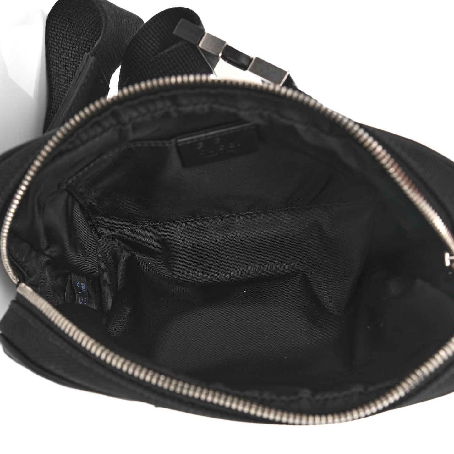 Canvas Web Slim Belt Bag Black