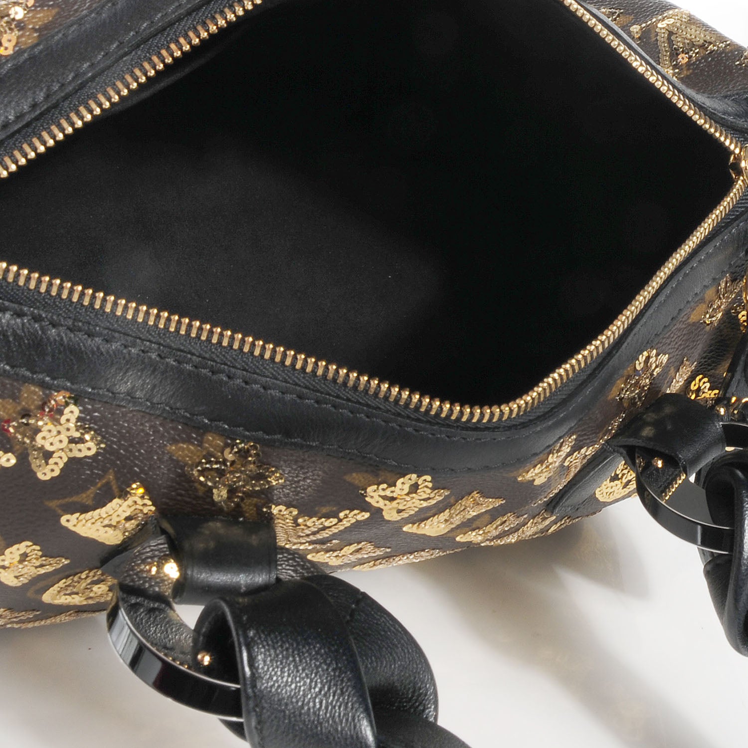 Louis Vuitton Monogram Sequins Eclipse Speedy 28 Gold 6 of 8