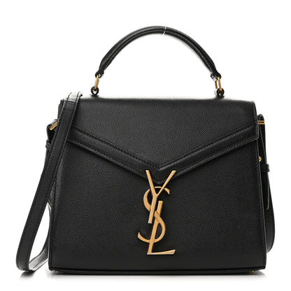 Saint Laurent Grain de Poudre Mini Classic Monogram Cassandra Top Handle Black 1 of 10