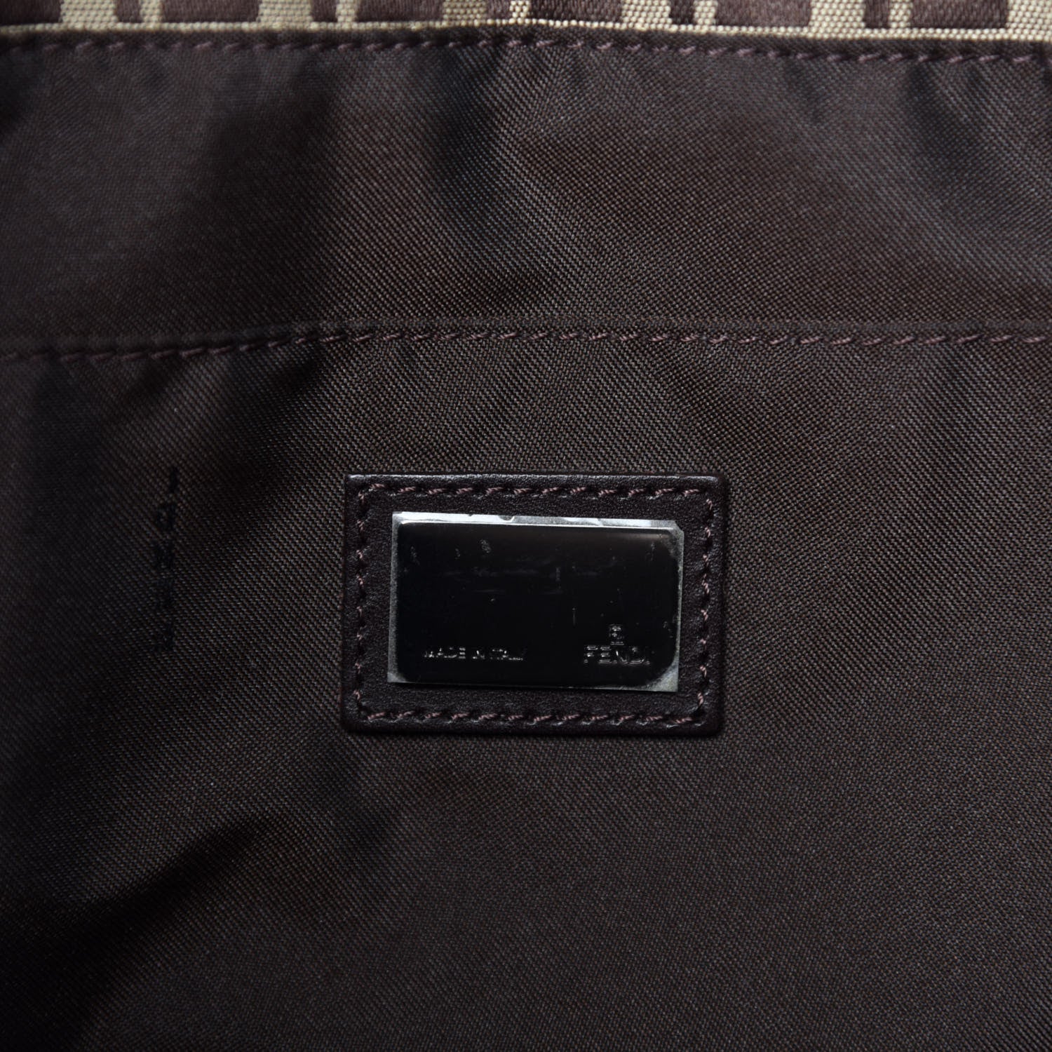 Fendi Zucchino Large Shopper Tote Brown 8 of 9