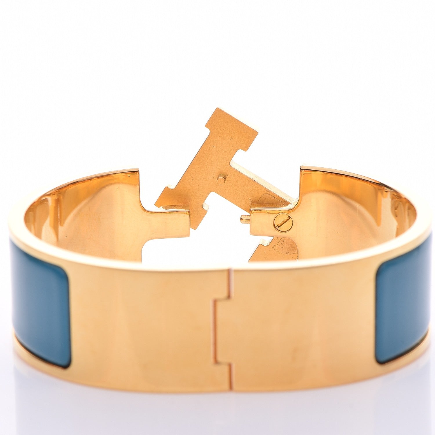 Hermes Enamel Wide Clic Clac H Bracelet PM Bleu Indien 5 of 7