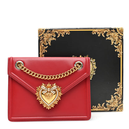 Dolce & Gabbana Smooth Calfskin Mini Devotion Crossbody Bag Rosso Papavero 10 of 10