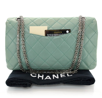 Chanel Lambskin 2.55 Reissue 227 Flap Green 3 of 9