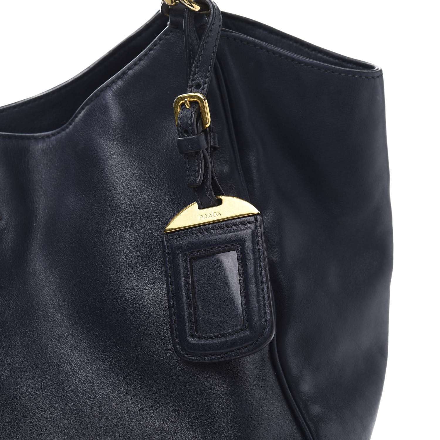 Prada Soft Calf Chain Tote Baltico 14 of 16