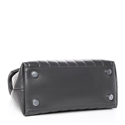 Saint Laurent Calfskin Y Quilted Monogram Medium Loulou Satchel Kaki Fonce 5 of 10
