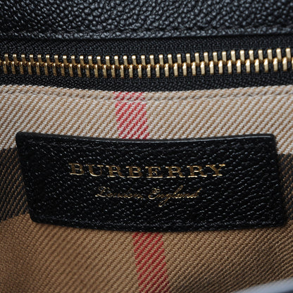 Burberry Soft Grain Calfskin Medium Buckle Tote Black 8 of 10