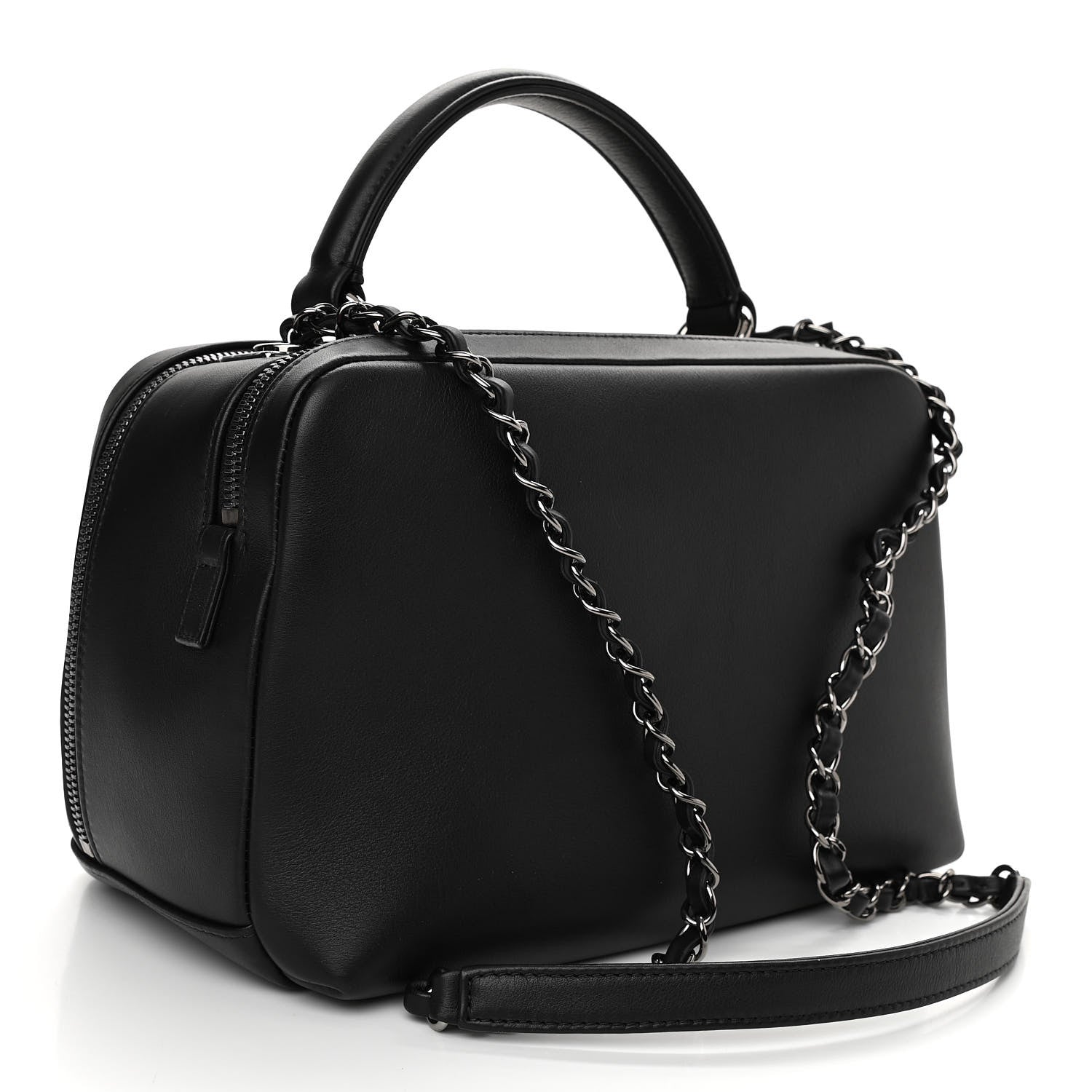 Chanel Calfskin Small Trendy CC Bowling Bag Black 3 of 11