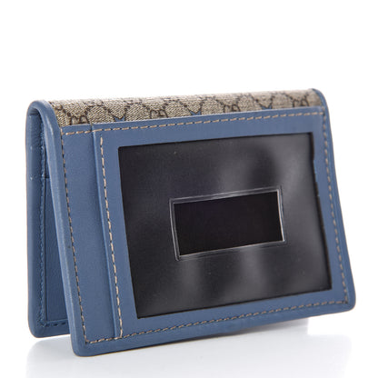 Gucci GG Supreme Monogram Stars ID Card Wallet Light Blue 3 of 8