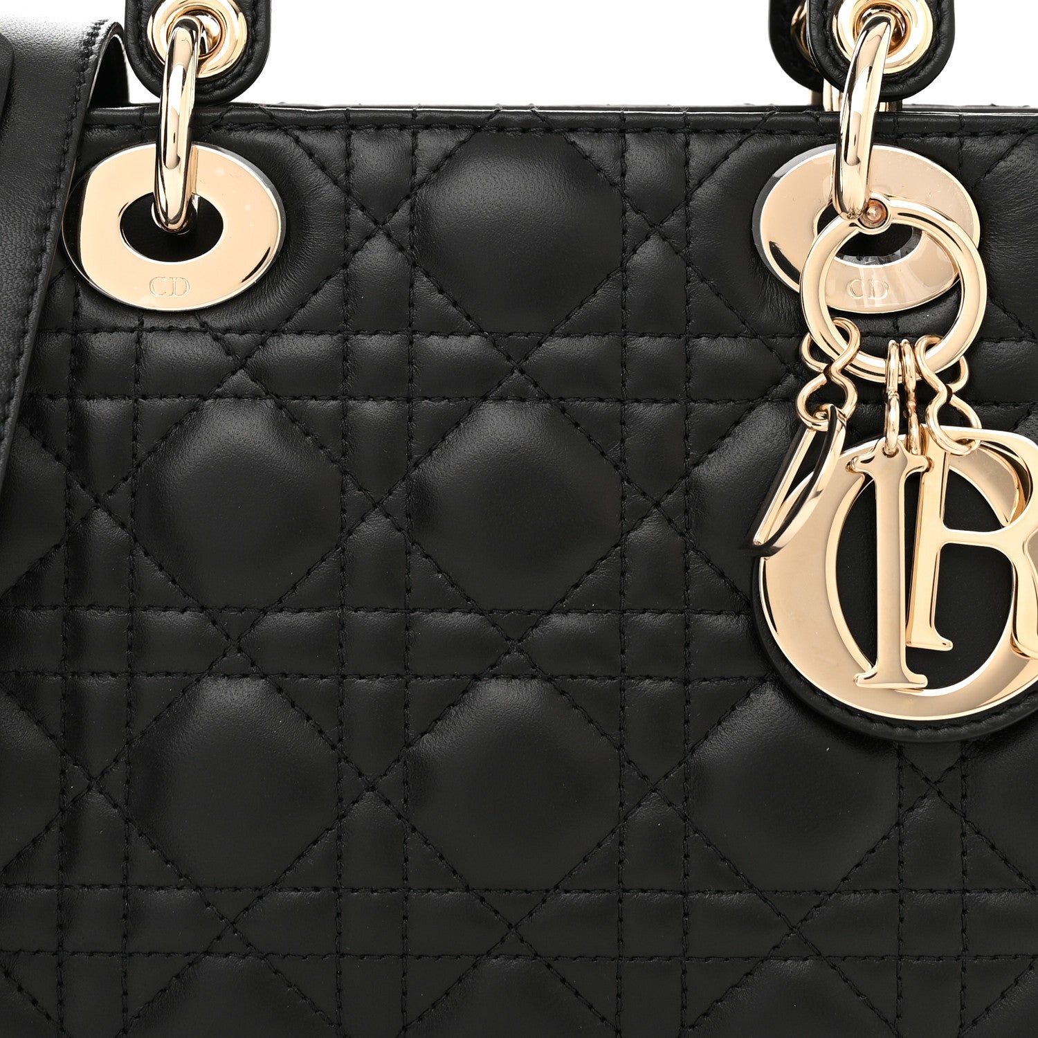 Christian Dior Lambskin Cannage Small My ABCDior Lady Dior Black 8 of 12
