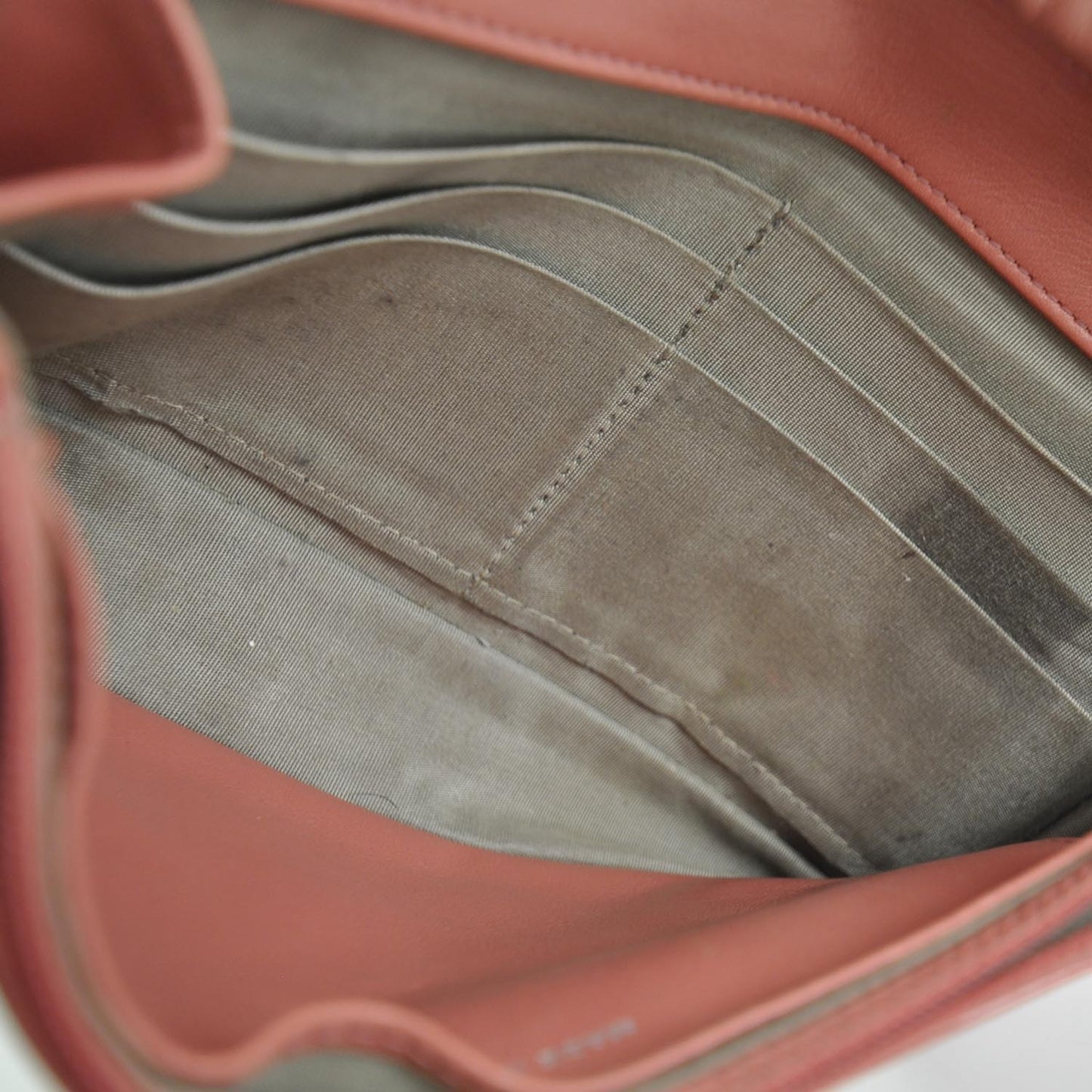 Patent Quilted Wallet On Chain WOC Coral