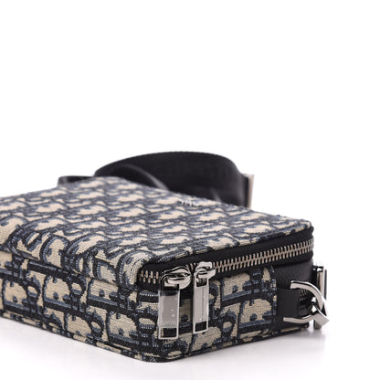 Christian Dior Oblique Pouch Navy Blue 9 of 10