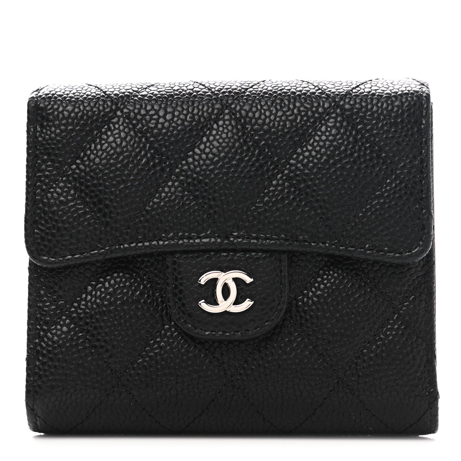 Chanel Caviar Quilted Small Flap Wallet Black 1 of 8