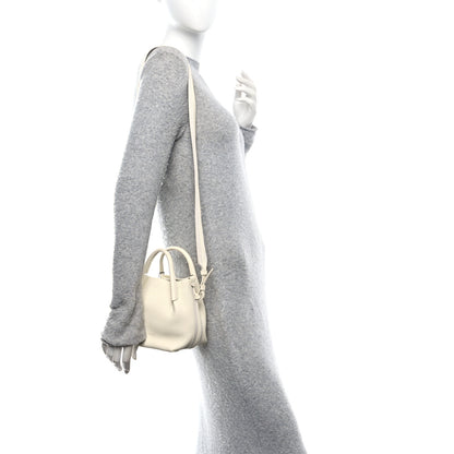 Loro Piana Grained Calfskin Micro Bale Bag Whisper White 2 of 9