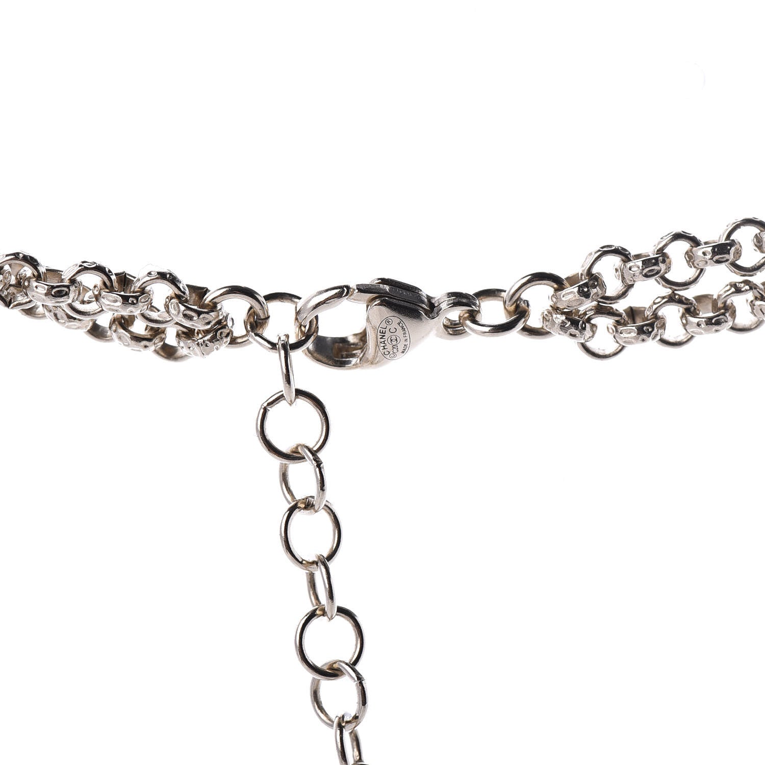 Chanel Pearl Crystal CC Camellia Express Necklace Gold 5 of 6