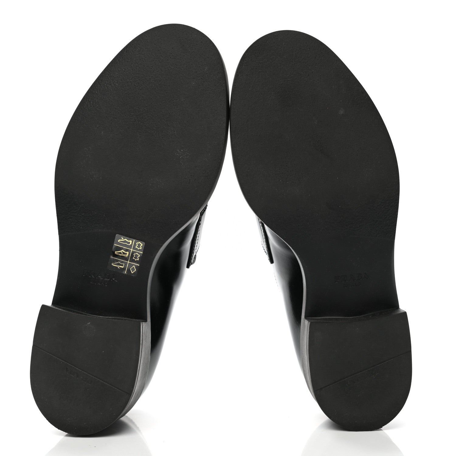Prada Spazzolato Metal Triangle Logo 50mm Loafers 39 Black 5 of 8