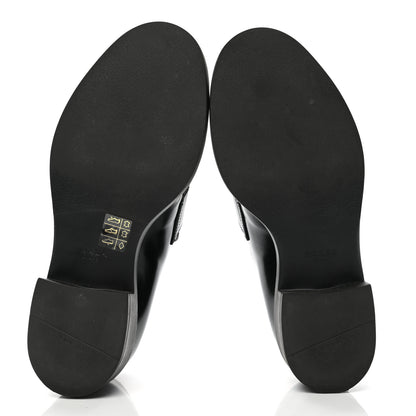 Prada Spazzolato Metal Triangle Logo 50mm Loafers 39 Black 5 of 8