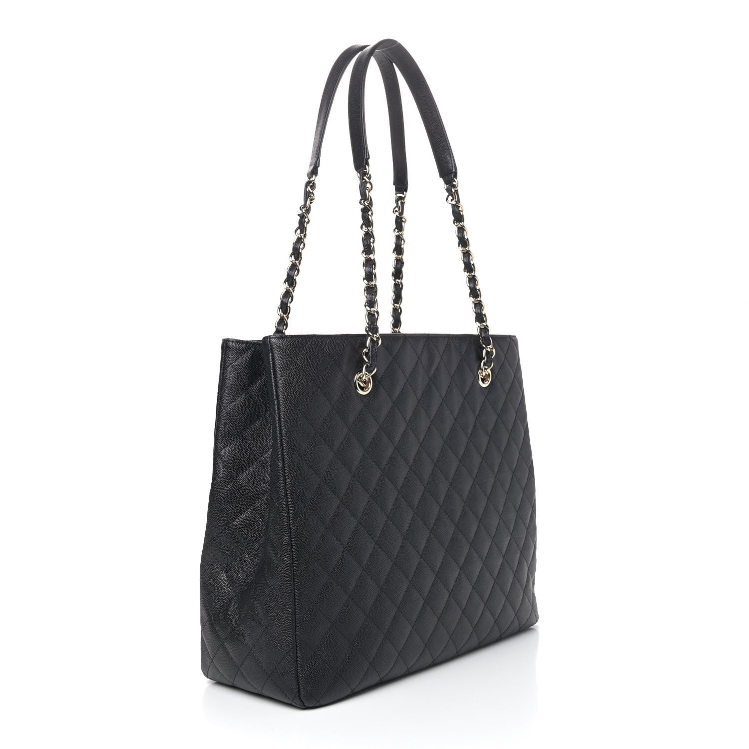 Chanel Caviar Quilted Large Flap Shopping Tote Black 2 of 7