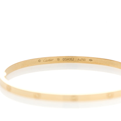 Cartier 18K Yellow Gold Small LOVE Bracelet 19 3 of 5
