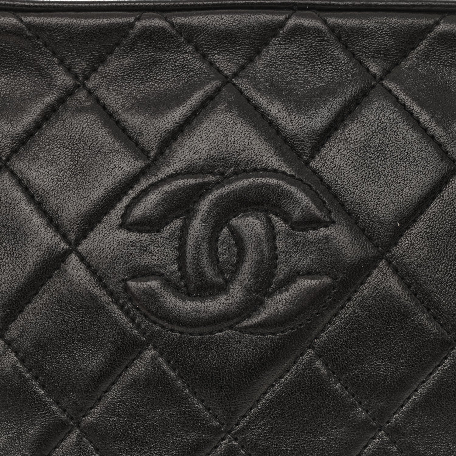 Chanel Lambskin Quilted CC Tassel Camera Case Black 12 of 15