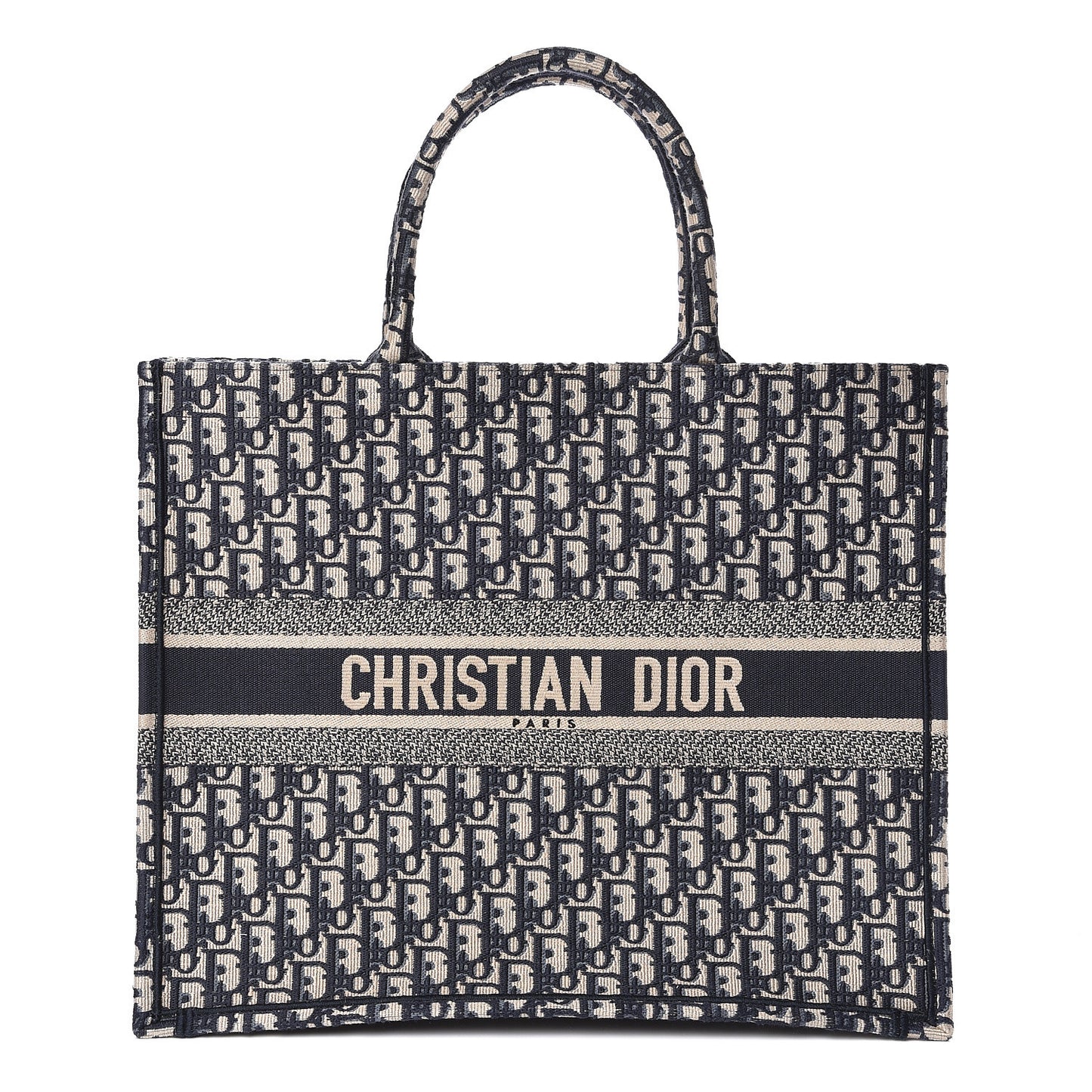 Oblique Book Tote Blue Multicolor