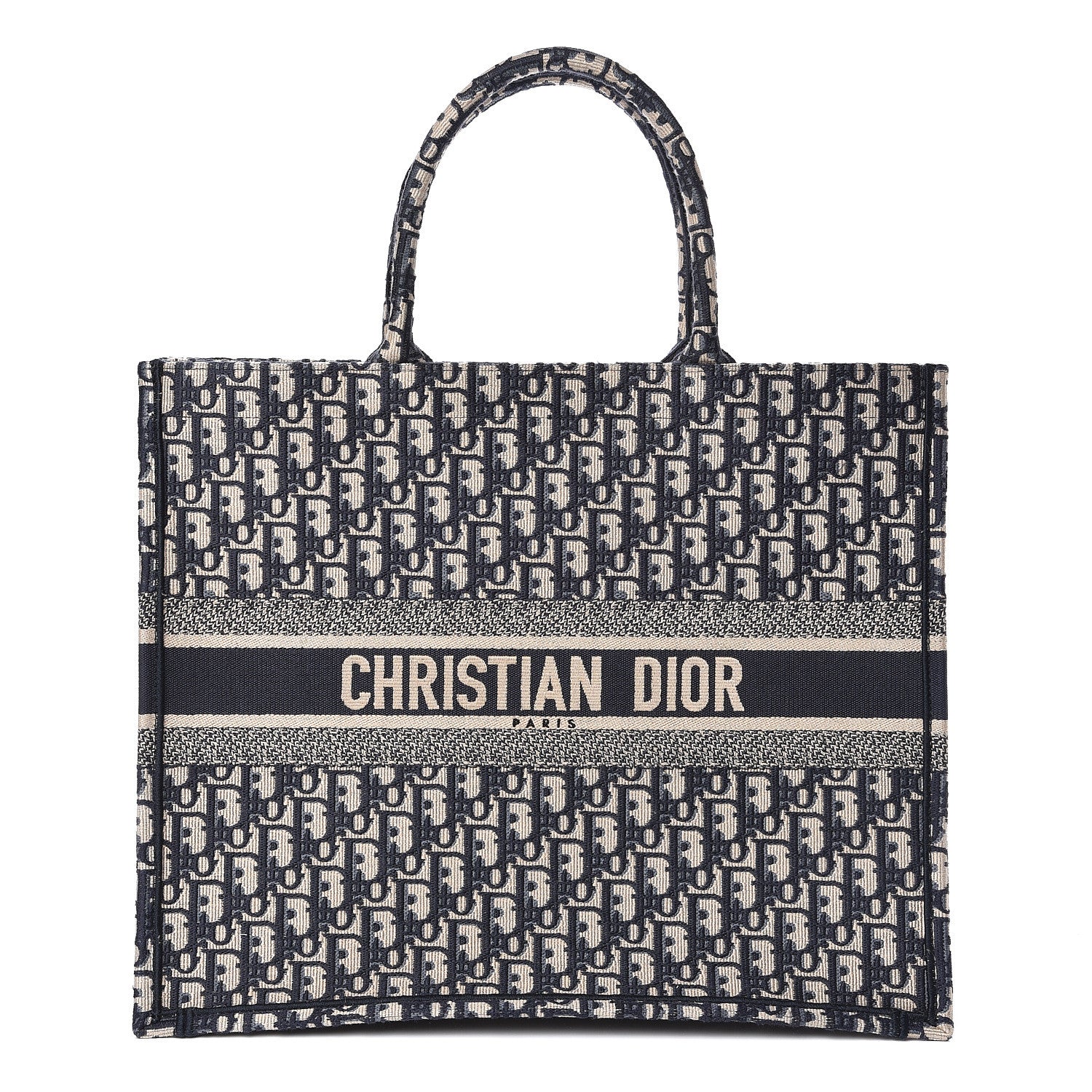 Christian Dior Oblique Book Tote Blue Multicolor 1 of 10