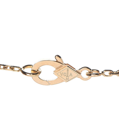 Van Cleef & Arpels 18K Yellow Gold Diamond Yellow Mother of Pearl Vintage Alhambra Pendant Necklace 5 of 8