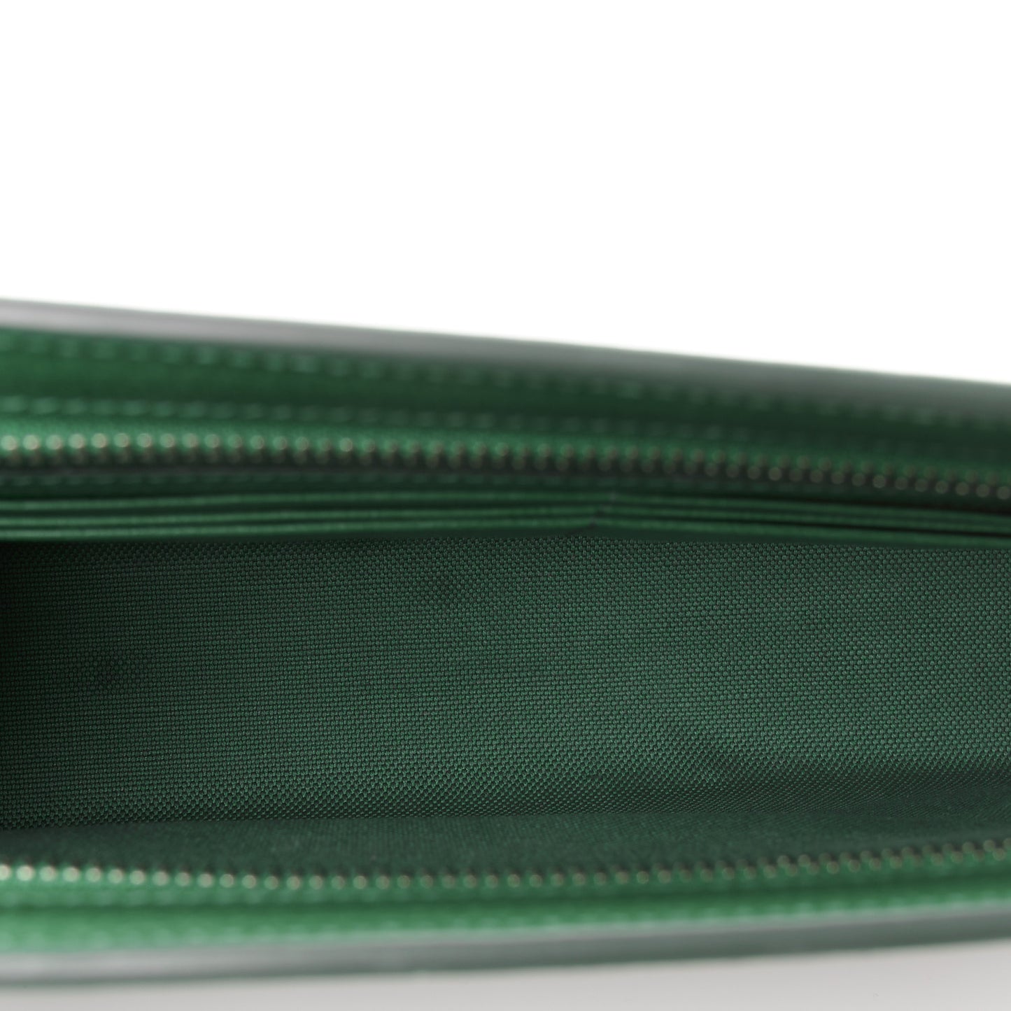 GG Supreme Monogram Bi-Color Small Zip Wristlet Pouch Beige Ebony Green