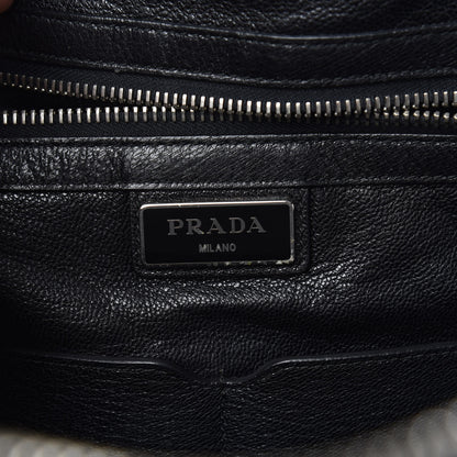 Prada Saffiano Cuir Briefcase Backpack Black 6 of 9